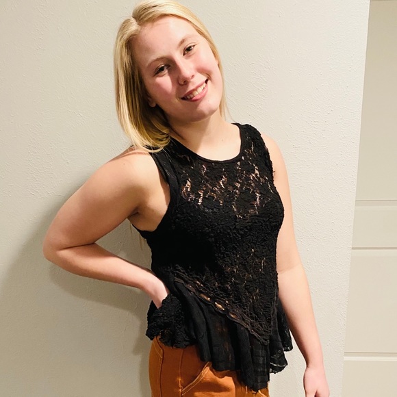 Free People lace  boho top - Picture 4 of 8